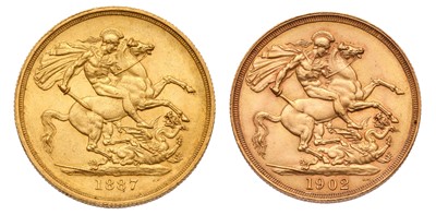 Lot 131 - Victoria & Edward VII Double-Sovereign Set,...