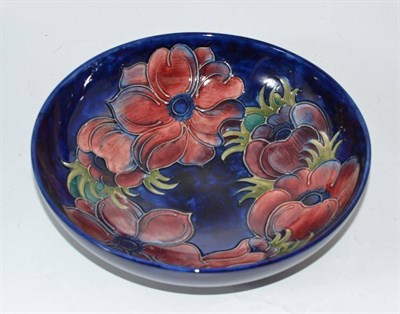 Lot 382 - A Walter Moorcroft Anemone pattern bowl, impressed factory marks, painted mono gram, dated...