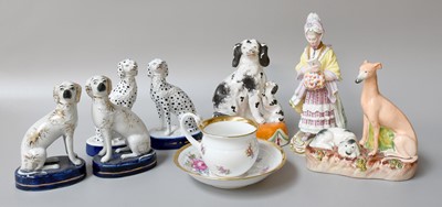 Lot 216 - Two Pairs of 19th Century Staffordshire Dogs,...