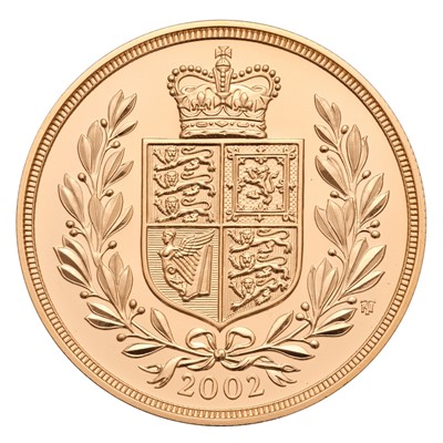 Lot 115 - UK, Gold Five Pounds 2002, Golden Jubilee...