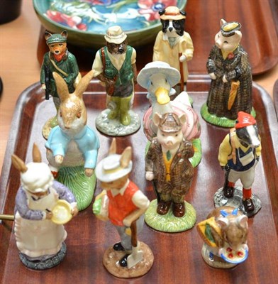 Lot 386 - Eleven Beswick storybook figures including Beatrix Potter, Bunnykins, Pigs etc