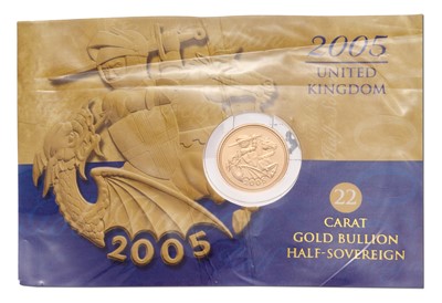 Lot 124 - Elizabeth II, Half Sovereign 2005, featuring...