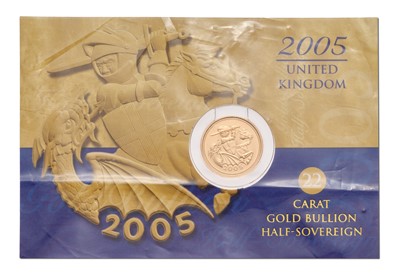 Lot 130 - Elizabeth II, Half Sovereign 2005, featuring...