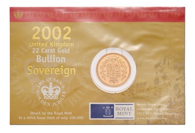 Lot 105 - Elizabeth II, Sovereign 2002, featuring Royal...