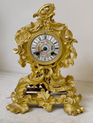 Lot 160 - A French Gilt Metal Striking Mantel Clock,...