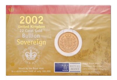 Lot 133 - Elizabeth II, Sovereign 2002, featuring Royal...