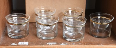 Lot 141 - A Set of Six Modern Caviar Bowls, on stands...