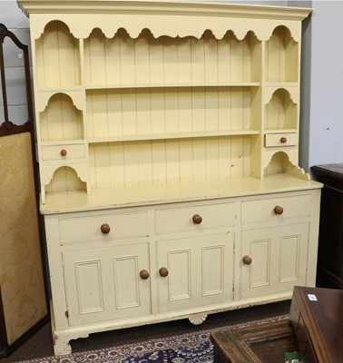 Lot 1485 - A 20th Century Painted Pine Farmhouse Dresser,...