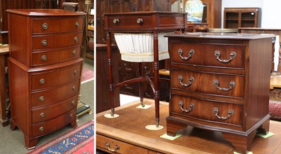 Lot 1544 - A Reproduction Mahogany Chest on Chest, of...