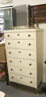 Lot 1371 - A Six Height White Painted Chest of Drawers,...