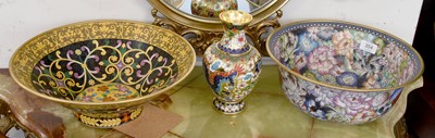 Lot 354 - A Modern Chinese Cloisonne Bowl, decorated...