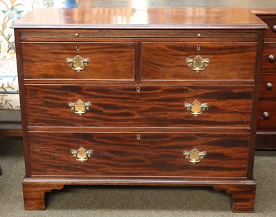 Lot 1519 - A George III Mahogany Three Height Chest of...