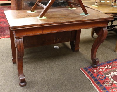 Lot 1542 - A Victorian Oak Console Table, on scroll...