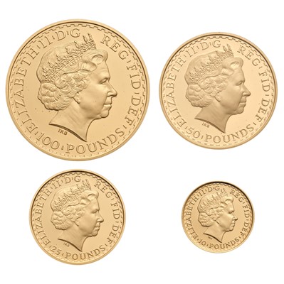Lot 120 - UK, Britannia Four-Coin Gold Proof Set 2010,...