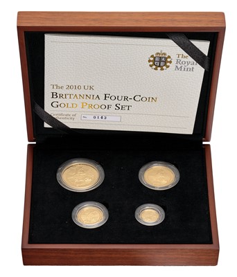 Lot 120 - UK, Britannia Four-Coin Gold Proof Set 2010,...