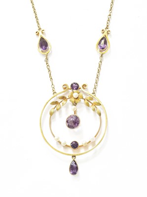 Lot 507 - An Early 20th Century Amethyst and Seed Pearl...