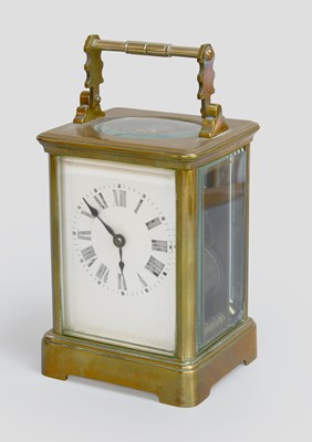 Lot 189 - A French Brass Striking Carriage Clock, circa...