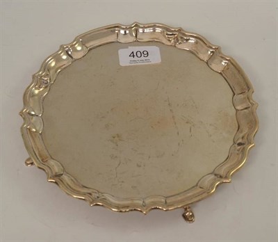 Lot 409 - A silver waiter, Chester hallmarks