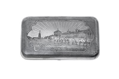 Lot 2051 - A Russian Silver and Niello Cigarette-Case