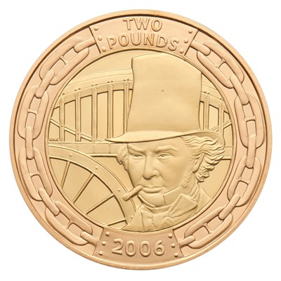 Lot 143 - UK, Gold Proof Two Pounds 2006, Isambard...