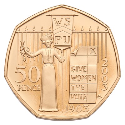 Lot 143 - UK, Gold Proof Fifty Pence 2003, celebrating...