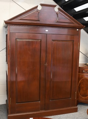 Lot 1399 - A Two Drawer Wardrobe, 144cm by 74cm by 202cm