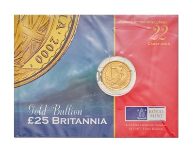 Lot 107 - UK, Gold 1/4 Oz. Britannia 2000, twenty-five...