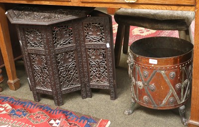 Lot 1546 - An Indian Carved Hardwood Octagonal Table,...