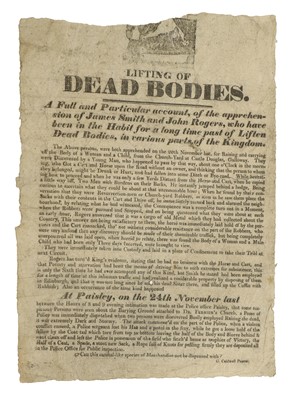 Lot 2 - Public Notice - Lifting of Dead Bodies. A...