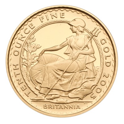 Lot 161 - UK, Britannia 1/10th Oz. Gold Proof Coin 2005,...