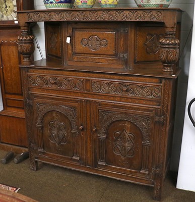 Lot 1318 - A Titchmarsh & Goodwin Carved Oak Court...