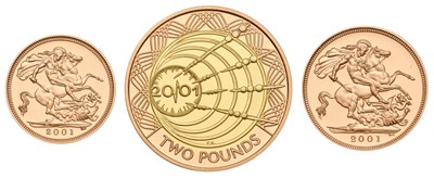 Lot 200 - UK, Gold Proof Three-Coin Sovereign Collection...