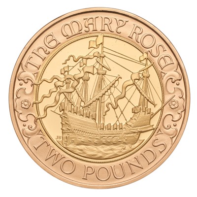 Lot 156 - UK, Gold Proof Two Pounds 2011, Mary Rose...