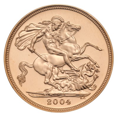 Lot 101 - Elizabeth II, Sovereign 2004; still sealed in...