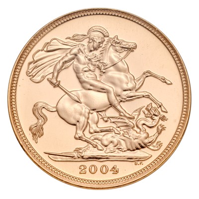 Lot 97 - Elizabeth II, Sovereign 2004; still sealed in...