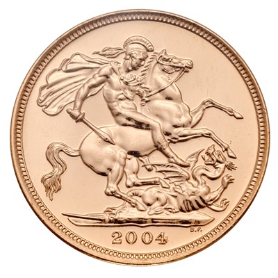 Lot 94 - Elizabeth II, Sovereign 2004; still sealed in...