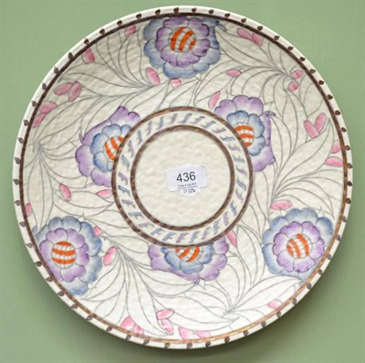 Lot 436 - Charlotte Rhead charger, 32cm diameter