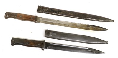 Lot 291 - A Second World War German M84/98 Knife Bayonet,...