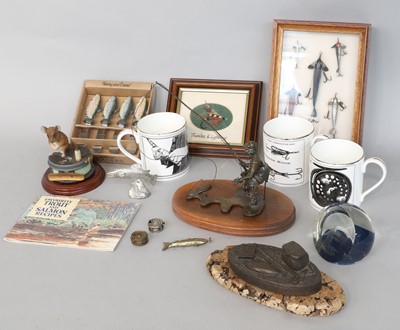 Lot 106 - An Assortment of Decorative Angling Memorabilia