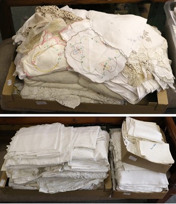 Lot 1093 - Assorted White Linen and Textiles comprising...