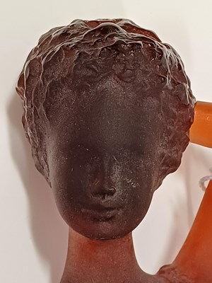 Lot 340 - A Daum Pâte-de-Verre Appaloosa Louise Figure,...