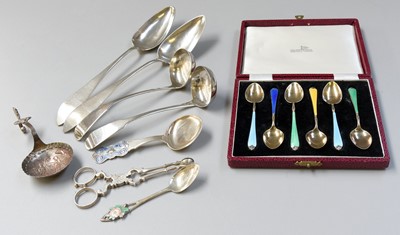 Lot 125 - A Collection of Assorted Silver Flatware, some...