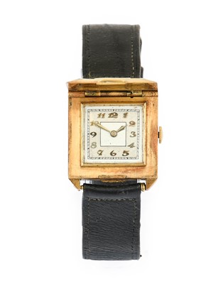 Lot 2199 - An Art Deco 18 Carat Gold Concealed Dial...