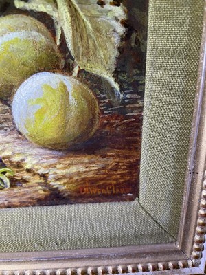 Lot 555 - Oliver Clare (1853-1927) Still life of plums...