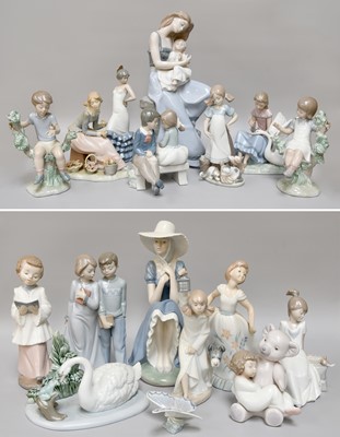 Lot 237 - Two Trays of Assorted Nao and Lladro figures...