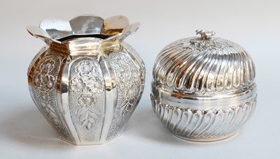 Lot 49 - A Turkish Silver Jardiniere and a Turkish...