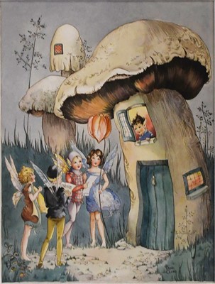 Lot 1173A - Rene Cloke (1943-1977) Fairies and a toadstool...