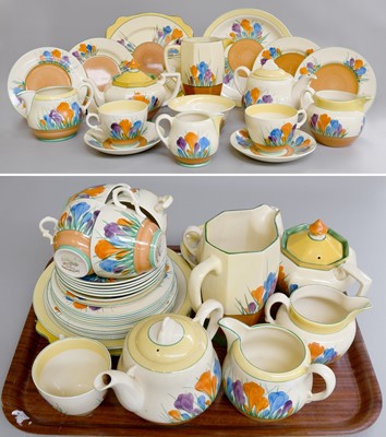 Lot 308 - Clarice Cliffe Pottery "Crocus" Pattern,...