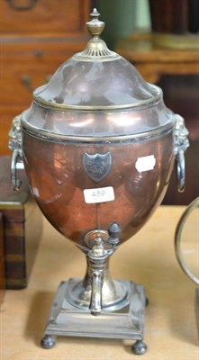 Lot 459 - Sheffield plate tea urn