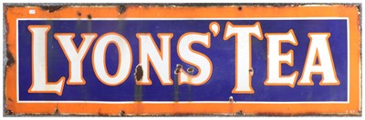 Lot 132 - Lyons Tea Enamel Sign